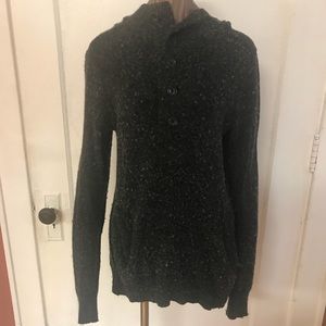 Grey guess fuzzy pullover sweater